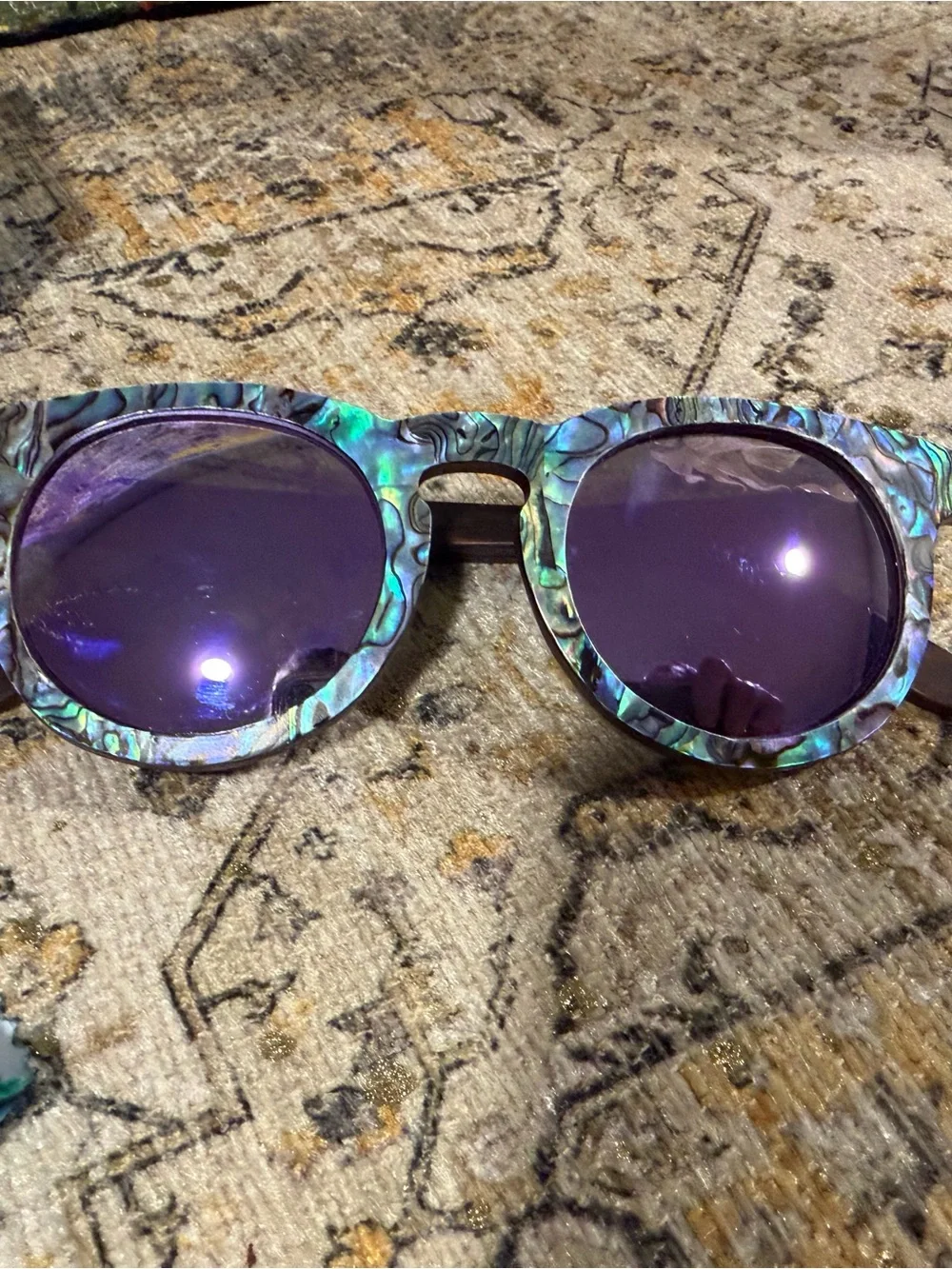 SLYK Shades Blue Marble Round Sunglasses new